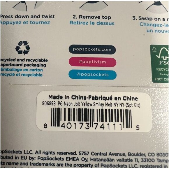 PopSockets PopGrip 3 Design Cell Phone Grip & Stand 3Pk - Picture 5 of 9